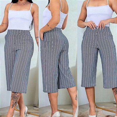 Calça Capri Listrada