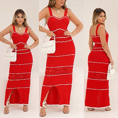 Vestido Longo De Tricot