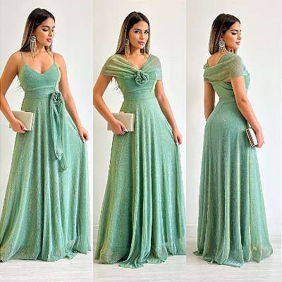 Vestido Longo De Lurex