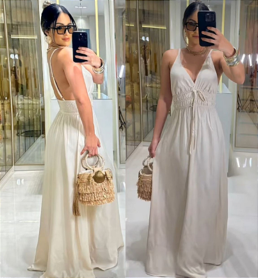 Vestido Longo De Alça