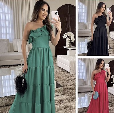 Vestido Longo Ombro Único