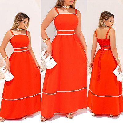Vestido Longo De Alça
