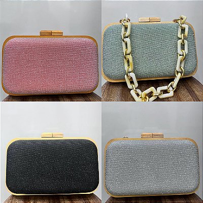 Bolsa De Madeira Com Corrente