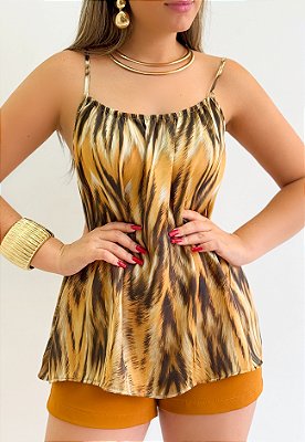 Blusa De Alça Estampada