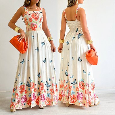 Vestido Longo Estampado