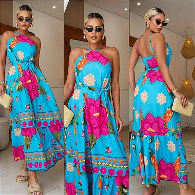 Vestido Longo Estampado