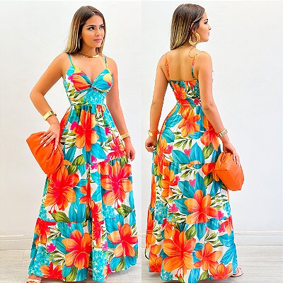 Vestido Longo Estampado