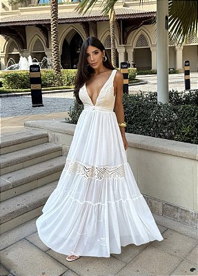 Vestido Longo De Alça