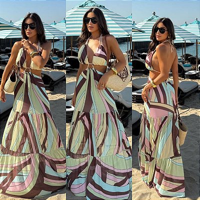 Vestido Longo Estampado