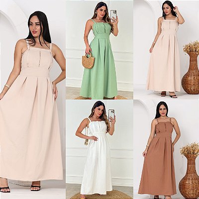 Vestido Longo De Alça