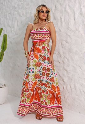 Vestido Longo Estampado