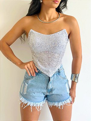Cropped Tomara Que Caia Paetê