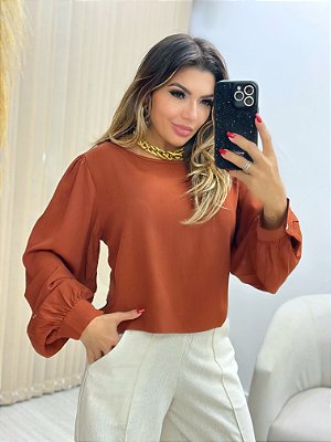 Blusa Viscolinho Manga Longa