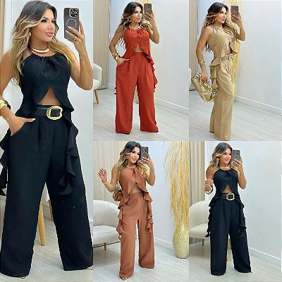 Conjunto de Calça & Cropped