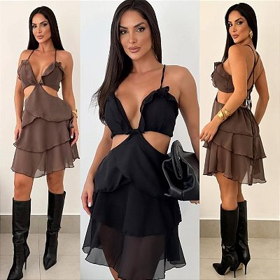 Vestido Boho De Alça Vazado