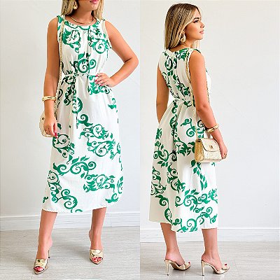 Vestido midi Estampado