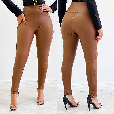 Calça Skinny Couro Eco