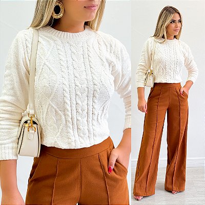 Blusa Tricot Manga Longa