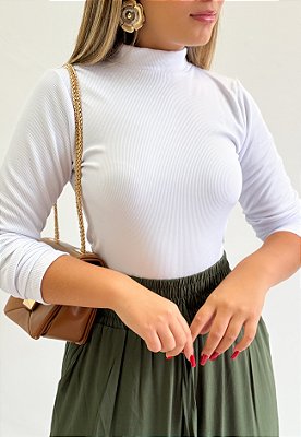 Blusa Manga Longa De Gola