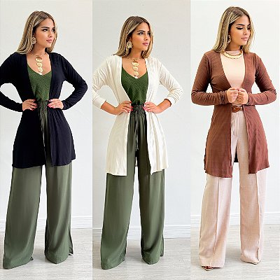 Cardigan Manga Longa