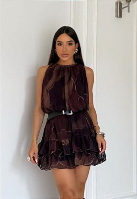 Vestido Curto Estampado