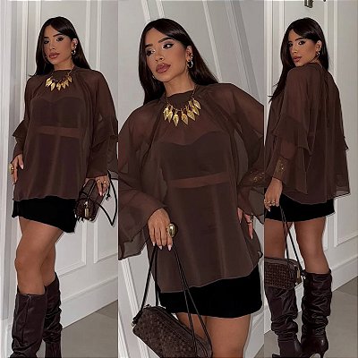 Blusa Manga Longa Boho