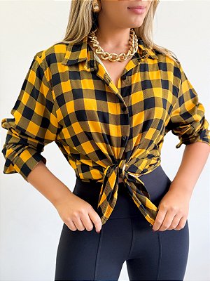 Camisa Xadrez Manga Longa