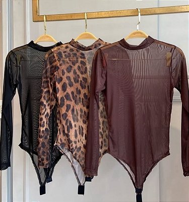 Body Manga Longa Tule