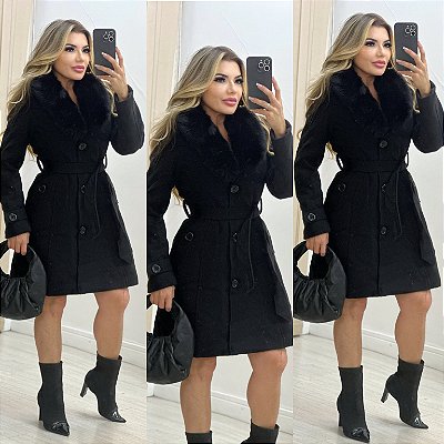 Casaco Peluciado Manga Longa