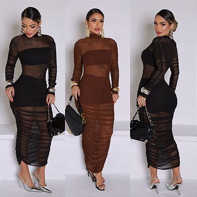 Vestido Longo 3 Peças