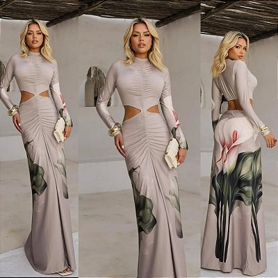 Vestido Longo Vazado