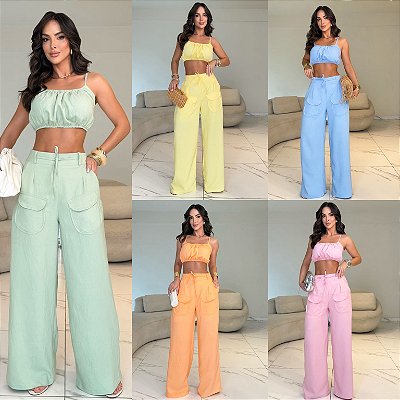 Conjunto De Calça & Cropped