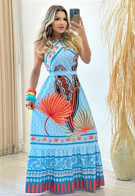 Vestido Longo Estampado