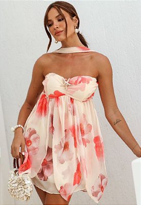 Vestido Curto Estampado