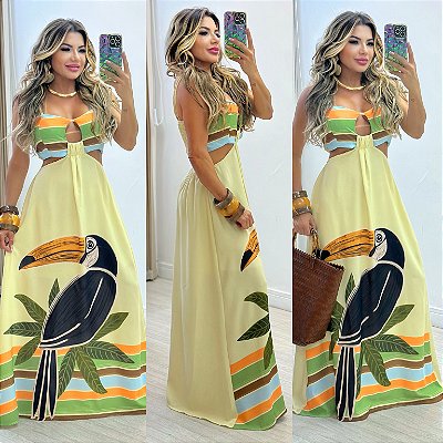 Vestido Longo Estampado