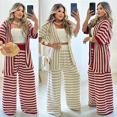 Conjunto Listrado Tricot
