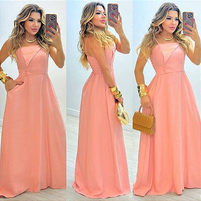 Vestido Longo De Alça