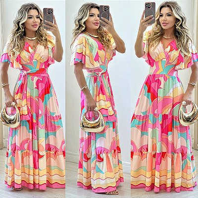 Vestido Longo Estampado