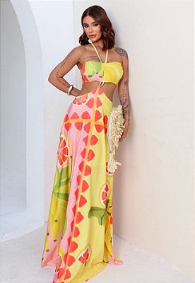 Vestido Longo Estampado