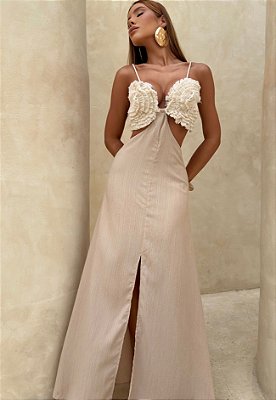 Vestido Longo Texturizado