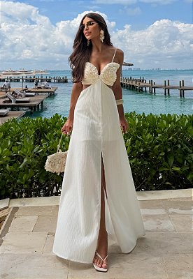 Vestido Longo Texturizado