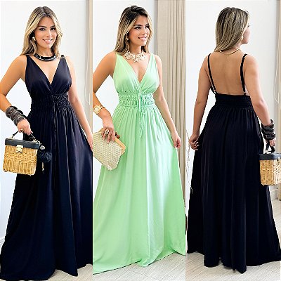 Vestido Longo De Alça