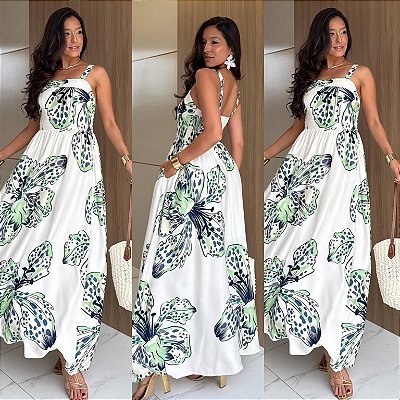 Vestido Longo Estampado