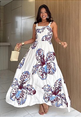 Vestido Longo Estampado