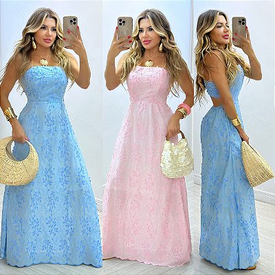 Vestido Longo De Alça