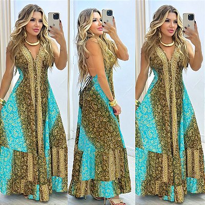 Vestido Longo Estampado