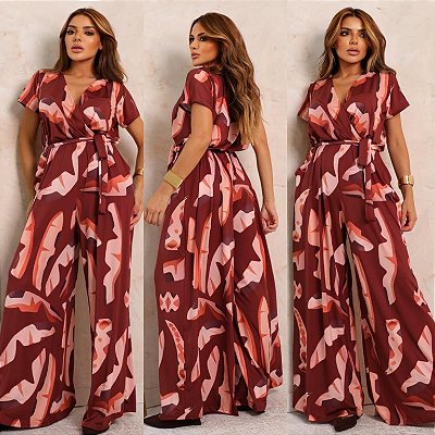 Macacão Longo Estampado