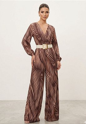 Macacão Manga Longa Estampado