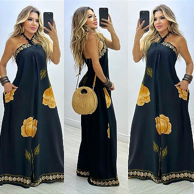 Macacão Longo Pantalona Estampado