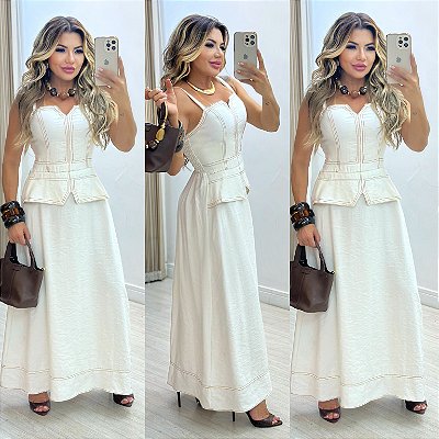 Vestido Longo De Alça